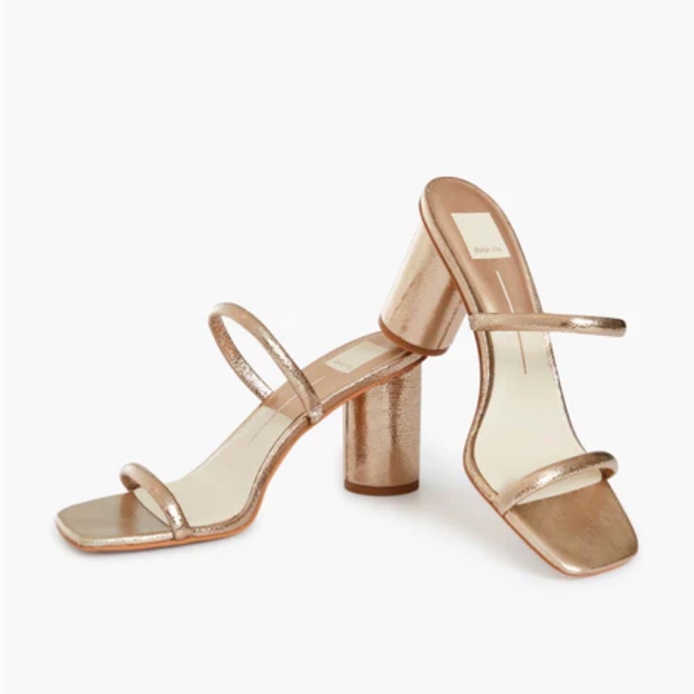 NWT and Box Dolce Vita Gold Noles Heels